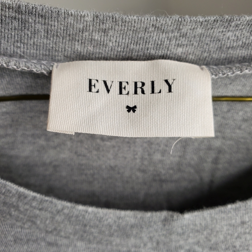 7) EVERLY Mock Shirt Skirt Midi w. slit back Sz. S - Picture 4 of 4